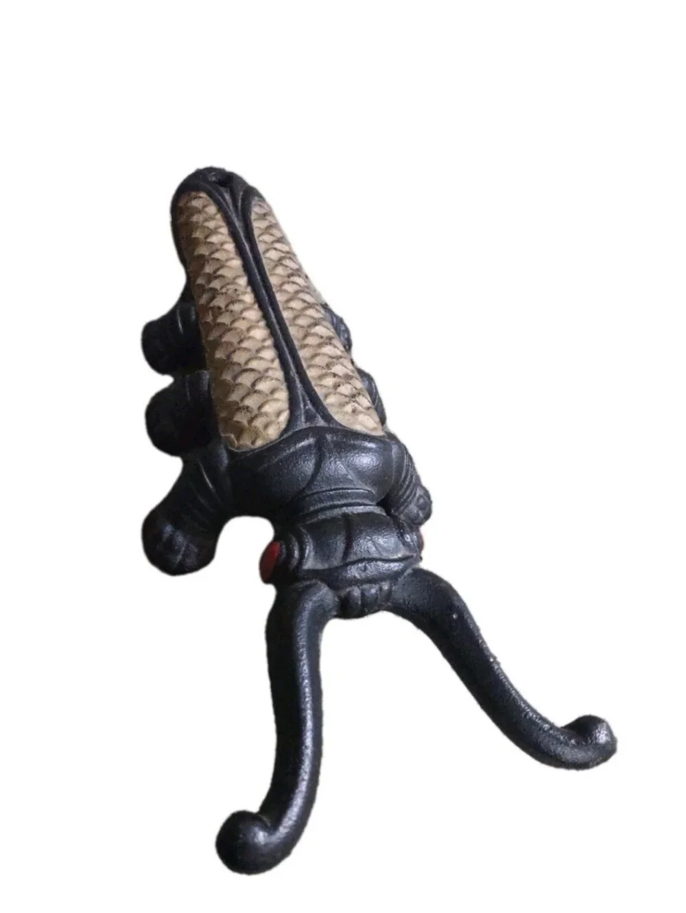 Antique Victorian Cast Iron Beetle Bug/ Scarub Boot Jack/Door Stop Rare 19th-C